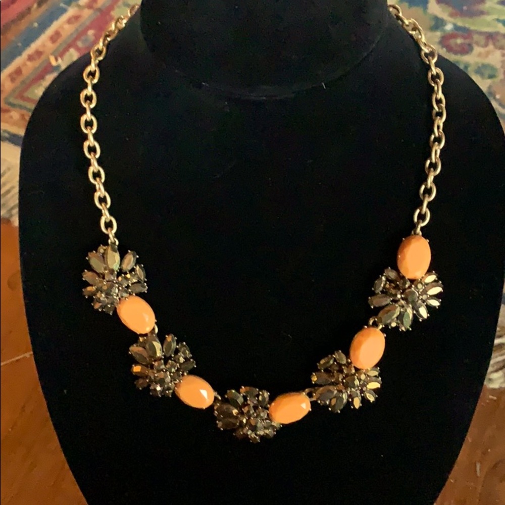 J. Crew Bronze cluster jeweled necklace - Picture 3 of 6
